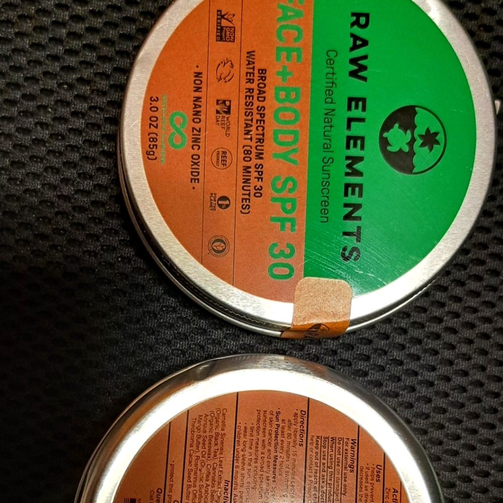 (2) Raw Elements  FACE AND BODY SPF 30